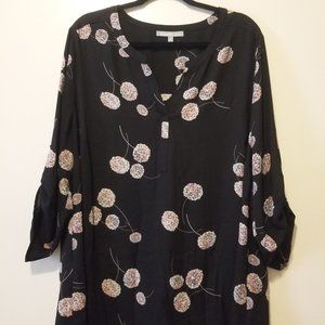 Stitch Fix Daniel Rain Split Neck Tab Sleeve Dandelion Blouse